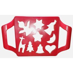 Vintage 1983 Christmas Press Cookie Cutter UK Design Trees Reindeer Hong Kong